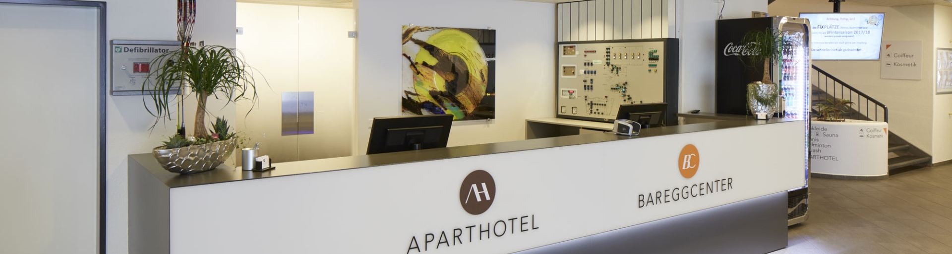 Aparthotel Baden reception desk